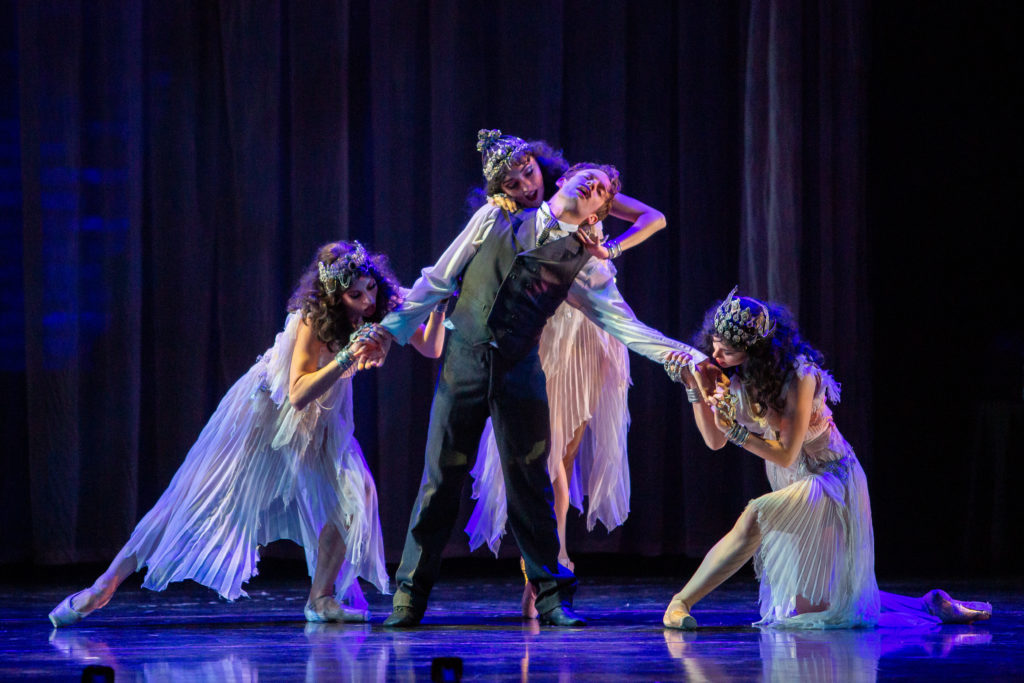 Michael Pink's "Dracula" | Walker Martin, Soloist, with Oklahoma City Ballet Dancers | Photo by Jana Carson